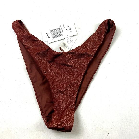 L*Space Shimmer Cabana Bikini Bottom Bitsy Small - Picture 3 of 8